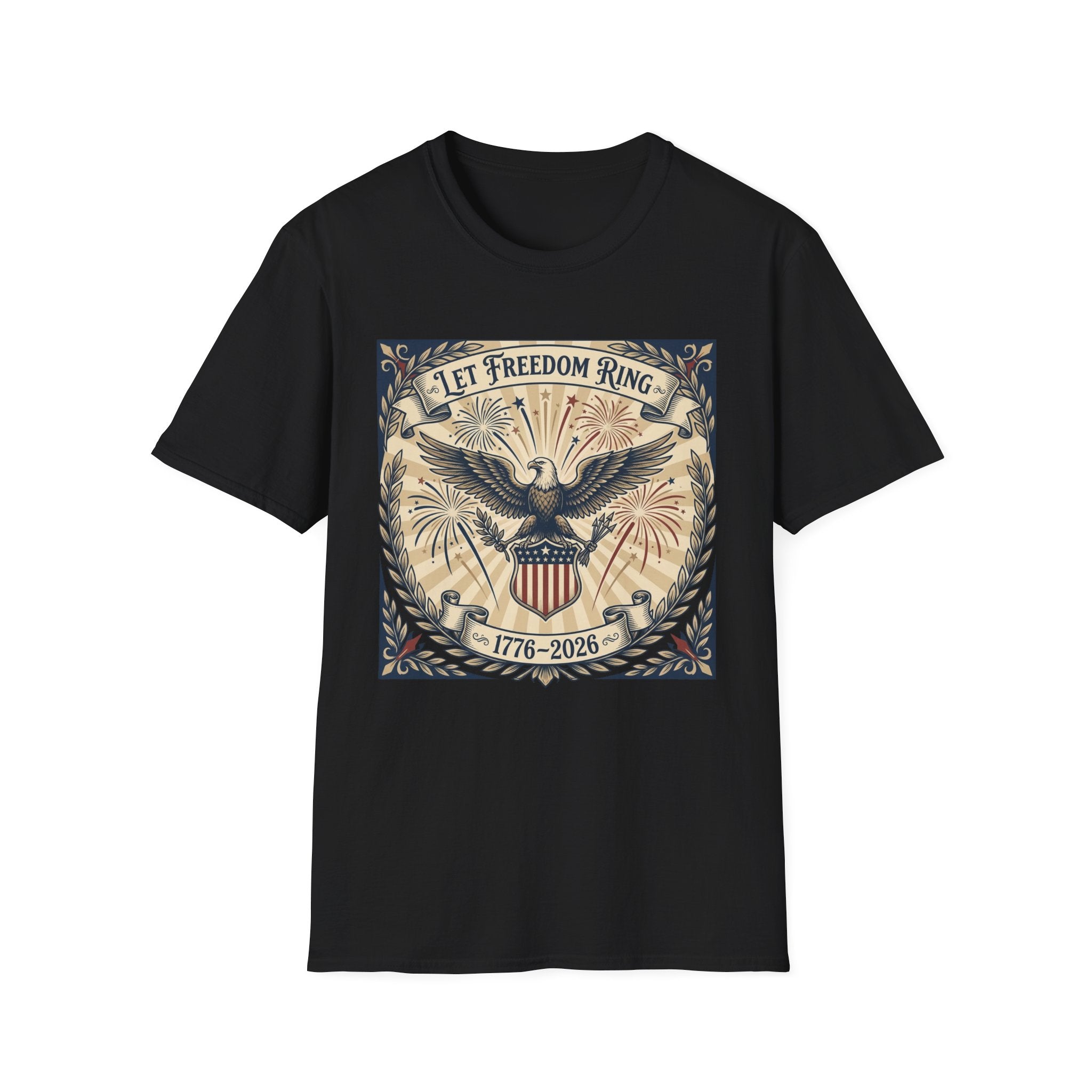 Let Freedom Ring 1776-2026 T-Shirt | Vintage America 250th Eagle Tee