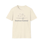 American Summer Minimalist Fireworks & Sailboat T-Shirt