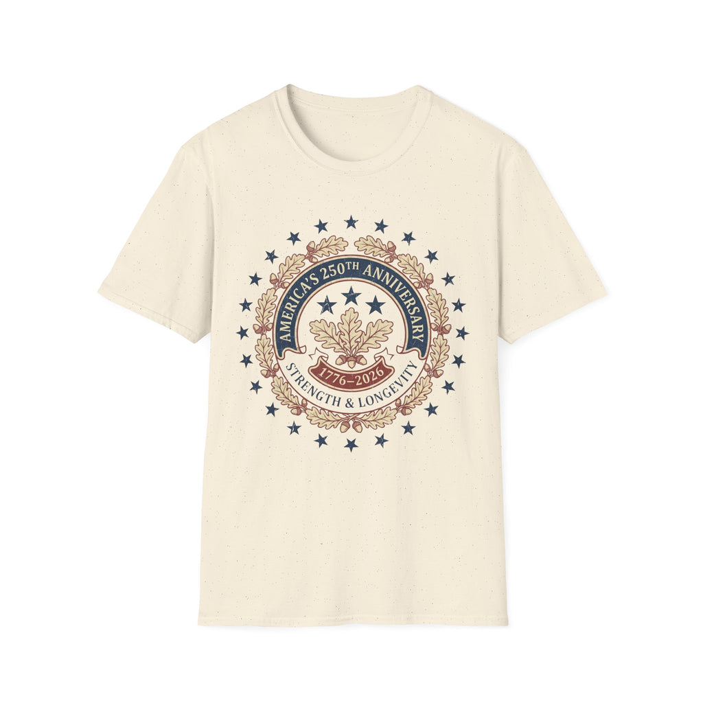 America's 250th Anniversary T-Shirt | Vintage Oak Wreath 1776-2026 Tee