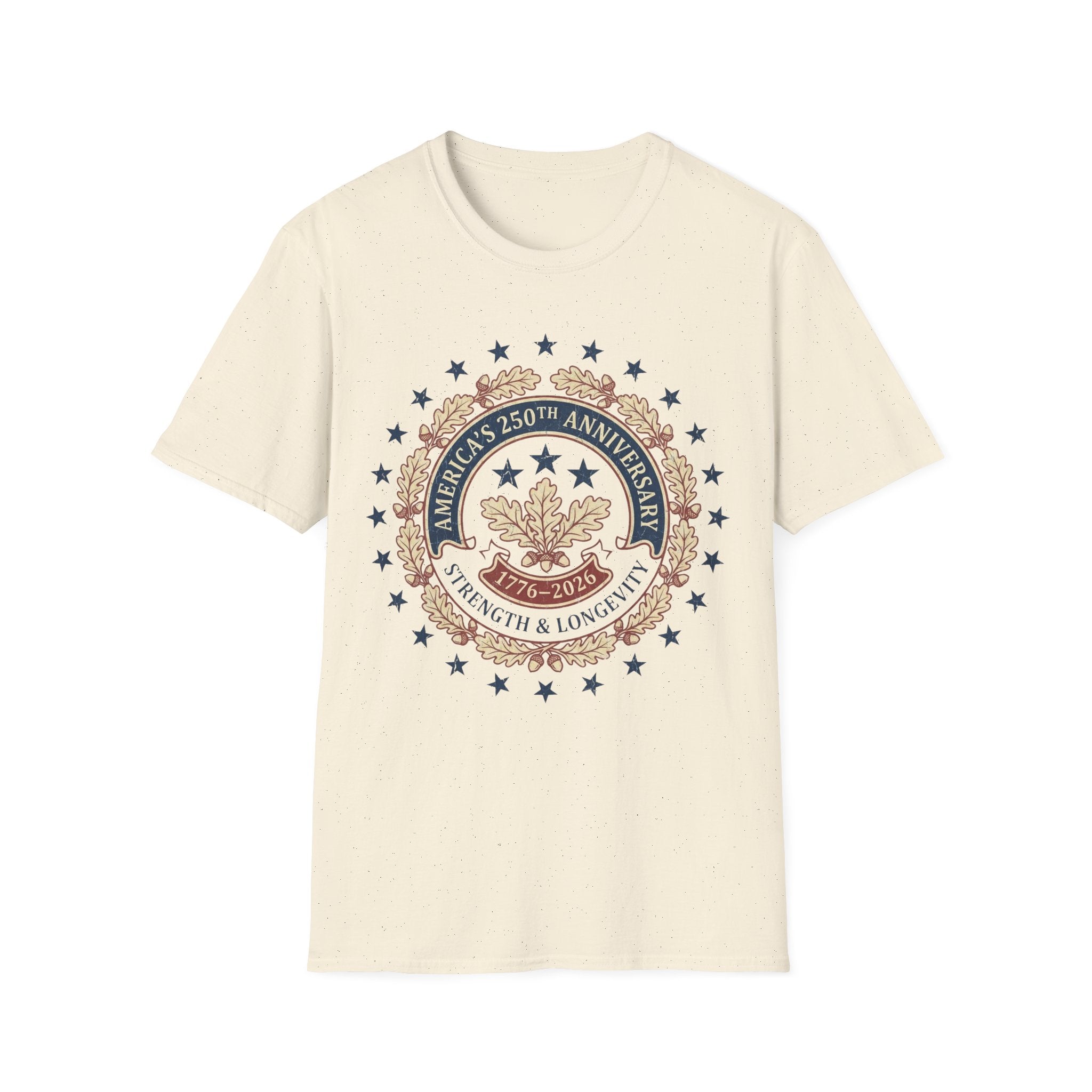 America's 250th Anniversary T-Shirt | Vintage Oak Wreath 1776-2026 Tee