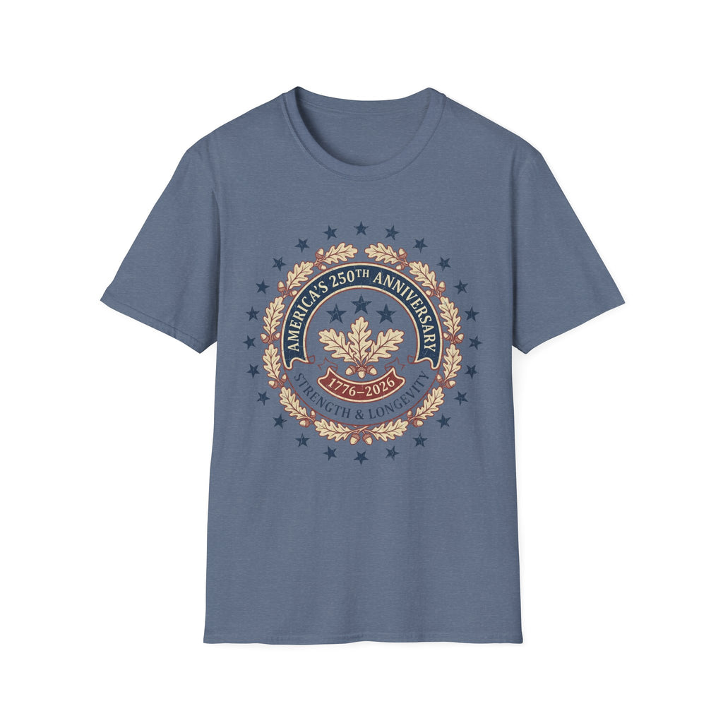 America's 250th Anniversary T-Shirt | Vintage Oak Wreath 1776-2026 Tee