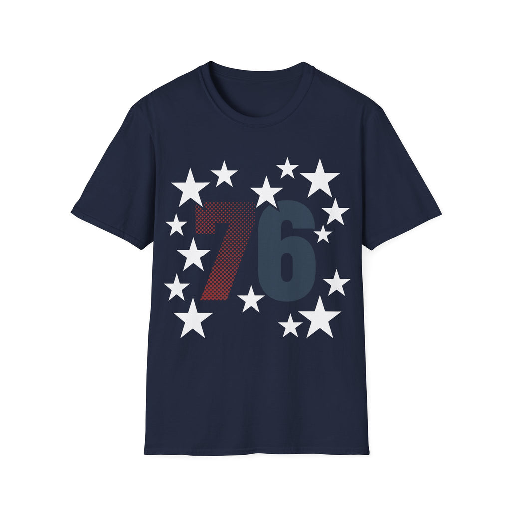 Spirit of '76 Retro Patriotic T-Shirt | Vintage 1776 Stars Tee