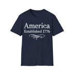 America Established 1776 Vintage Elegant Flourish T-Shirt