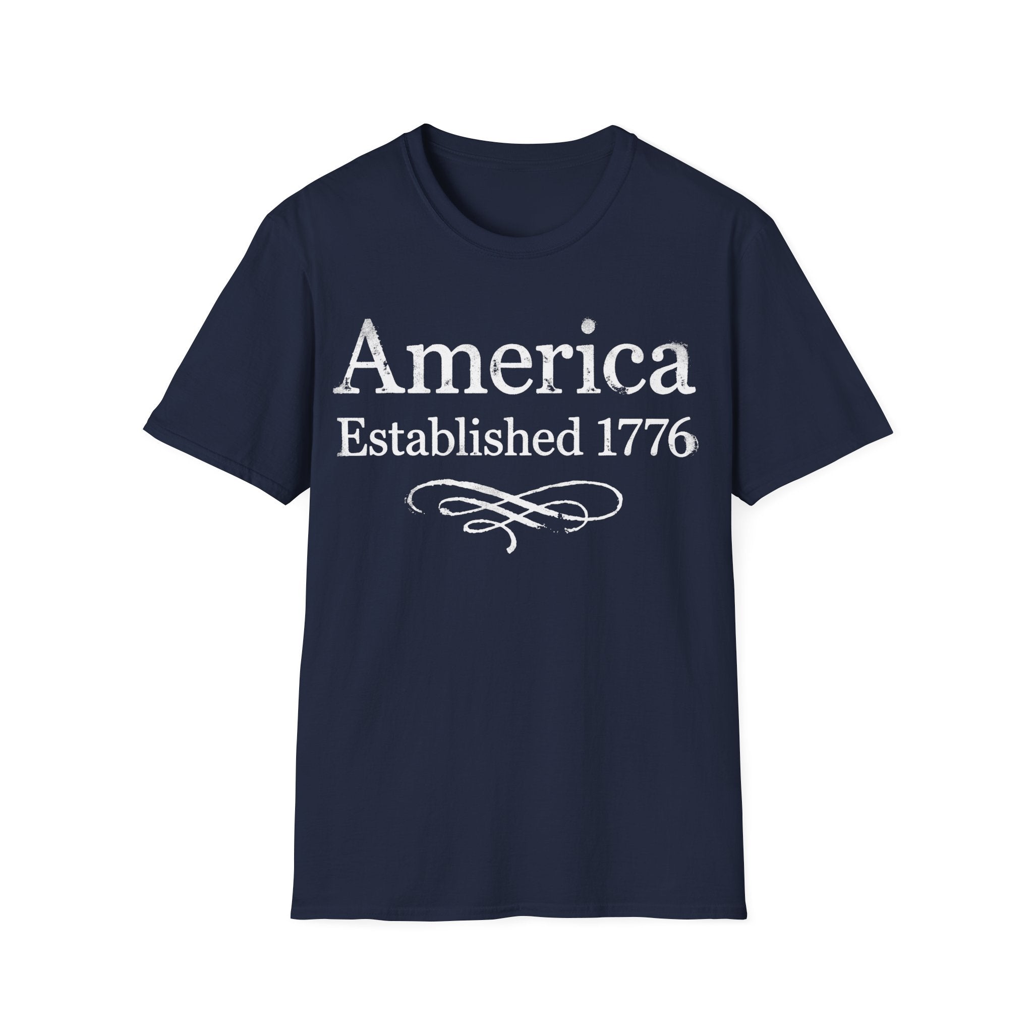 America Established 1776 Vintage Elegant Flourish T-Shirt