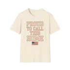 Vintage Collegiate Proud To Call This Home T-Shirt | Distressed USA Tee