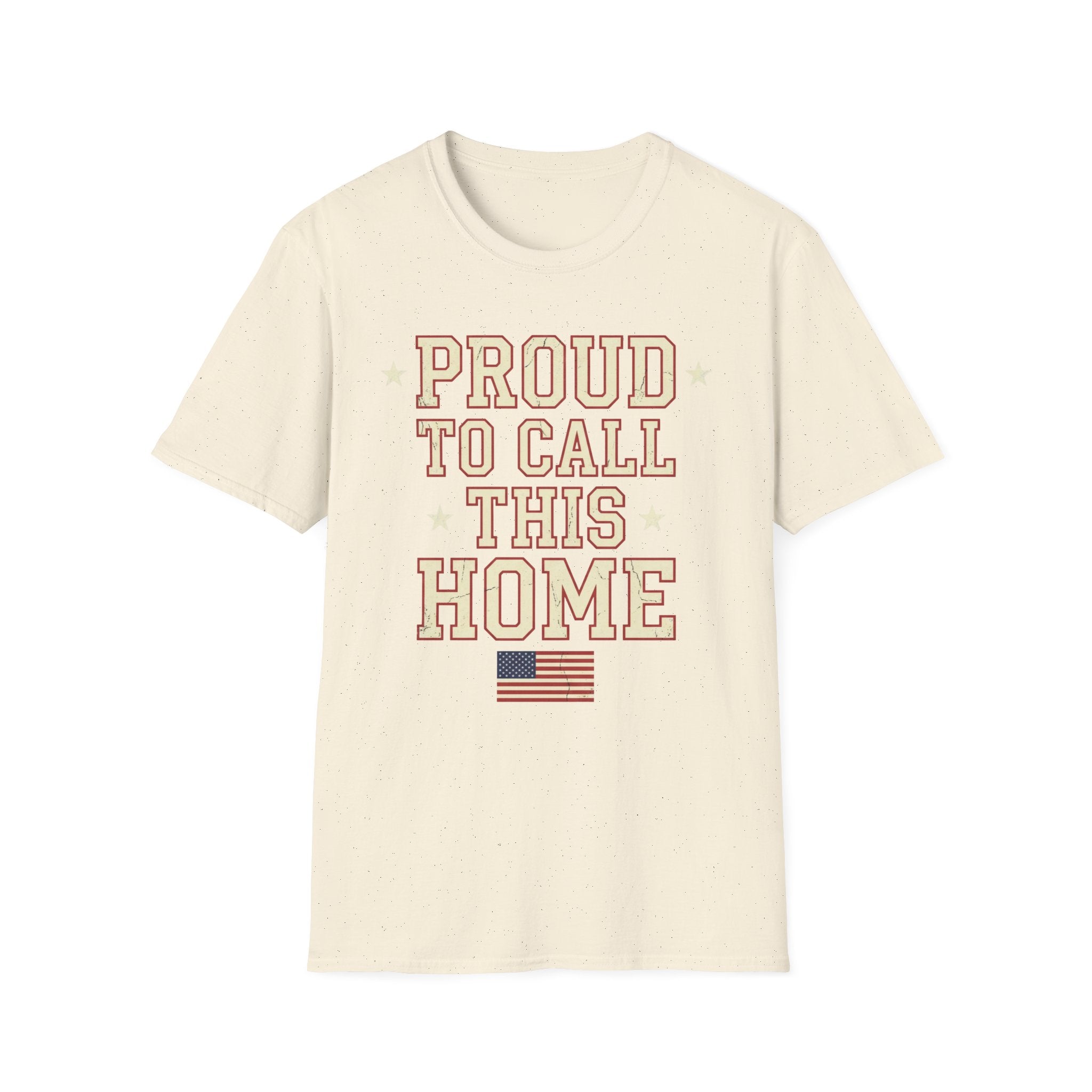 Vintage Collegiate Proud To Call This Home T-Shirt | Distressed USA Tee