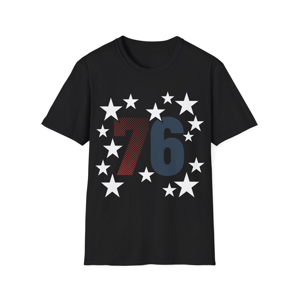 Spirit of '76 Retro Patriotic T-Shirt | Vintage 1776 Stars Tee