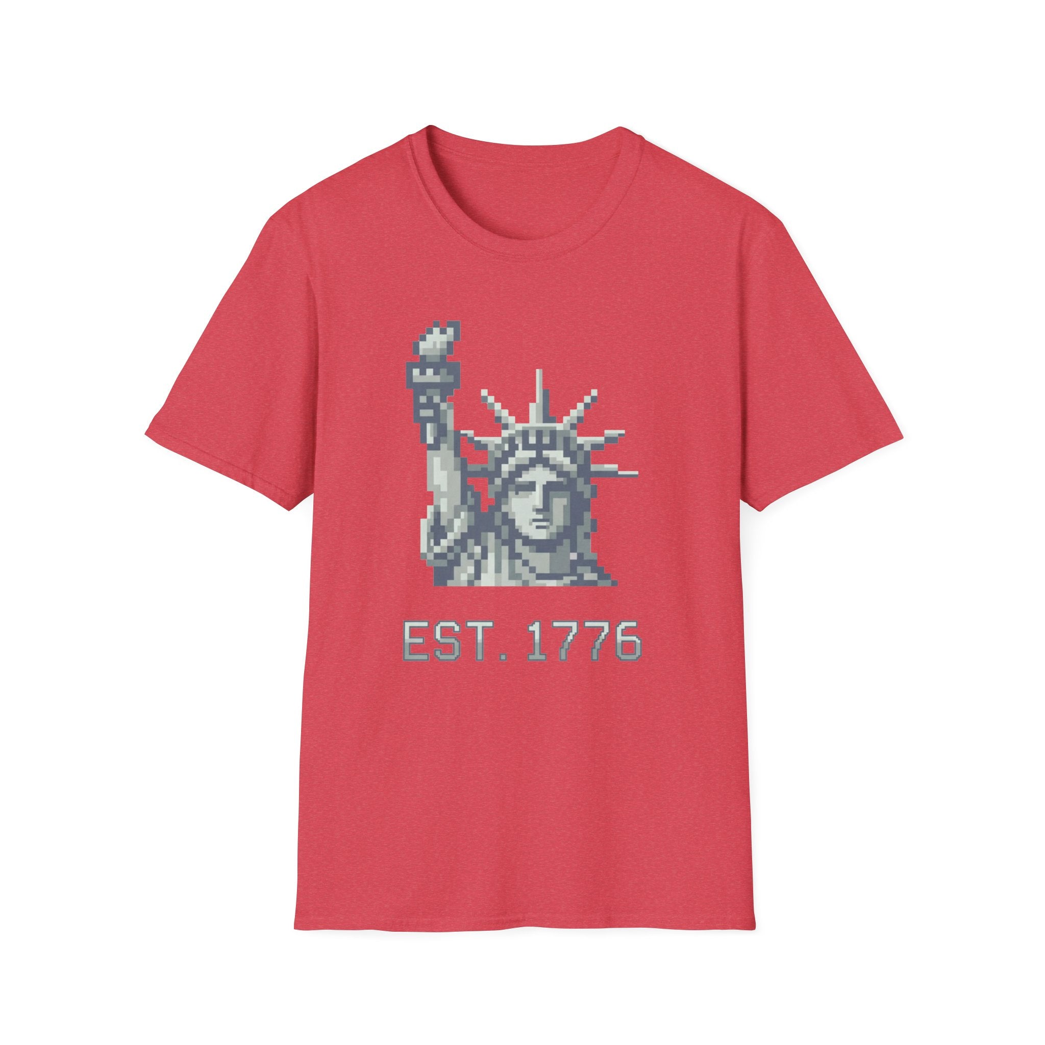 8-Bit Statue Of Liberty T-Shirt | Retro Gamer Est. 1776 Pixel Art Tee