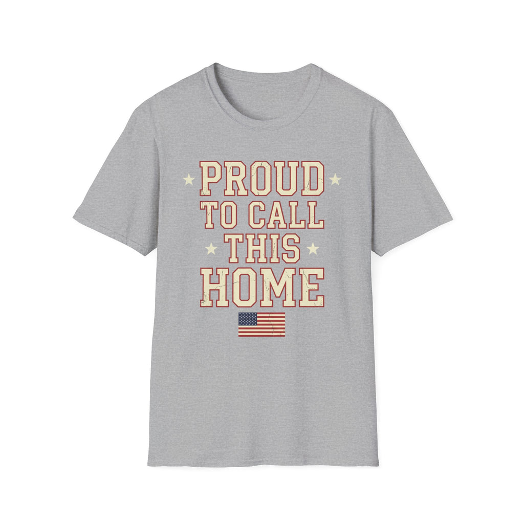 Vintage Collegiate Proud To Call This Home T-Shirt | Distressed USA Tee