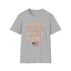 Vintage Collegiate Proud To Call This Home T-Shirt | Distressed USA Tee