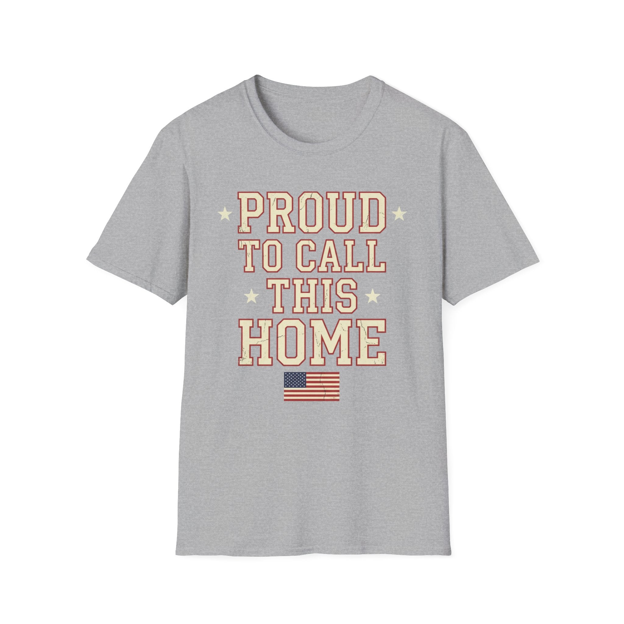 Vintage Collegiate Proud To Call This Home T-Shirt | Distressed USA Tee