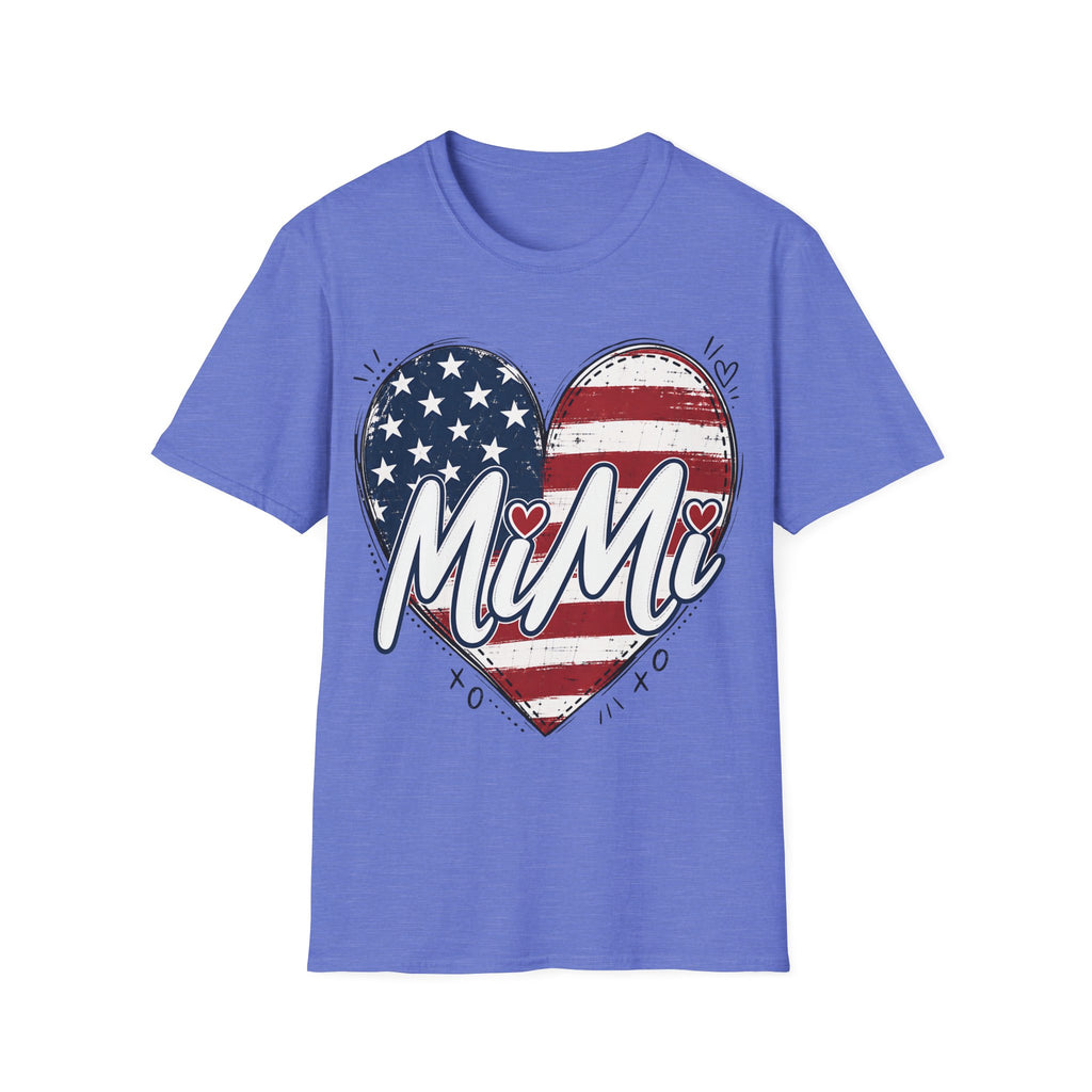 Mimi Distressed American Flag Heart T-Shirt