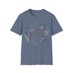 America 250 Floral Line Art Flag T-Shirt | Botanical USA 250th Anniversary Tee