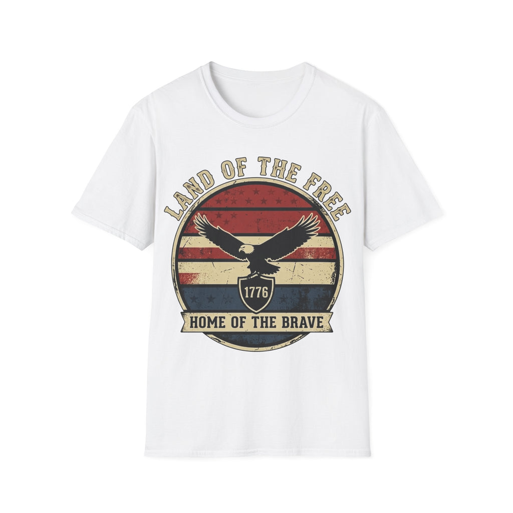 Land of the Free Home of the Brave Shirt | Vintage 1776 Eagle Tee