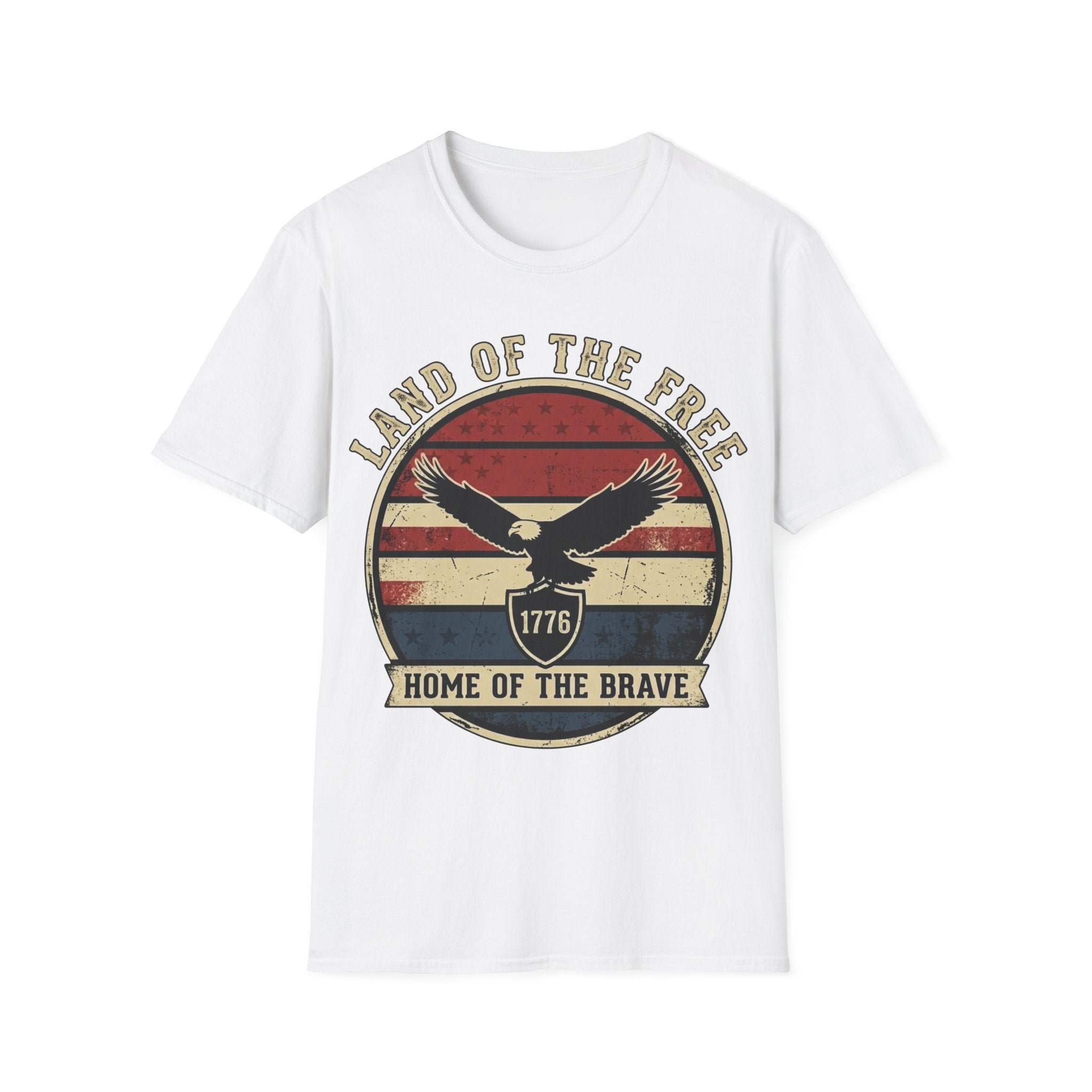 Land of the Free Home of the Brave Shirt | Vintage 1776 Eagle Tee