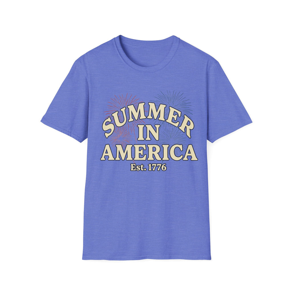 Summer in America T-Shirt | Retro Fireworks Est 1776 Tee