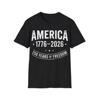 America 250 T-Shirt | Vintage Distressed 1776-2026 Freedom Tee