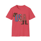 Western Cowboy Hat And Boots USA T-Shirt