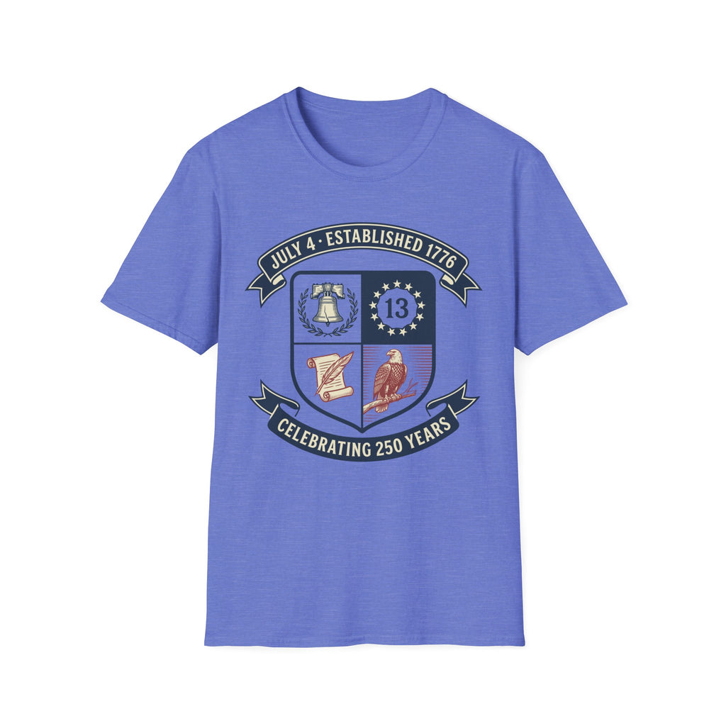 America 250th Anniversary Shield Shirt | Established 1776 Crest Tee