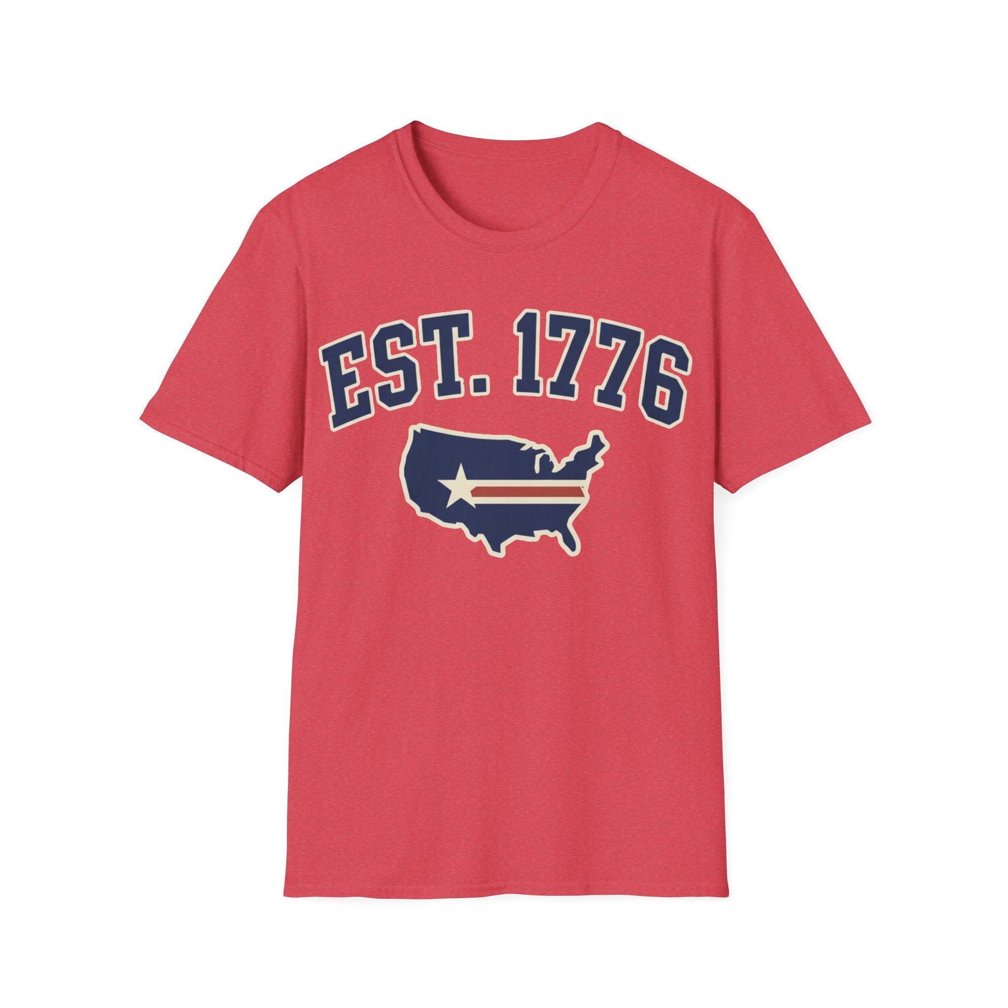 Vintage EST 1776 USA Map T-Shirt | Classic Americana Patriotic Tee