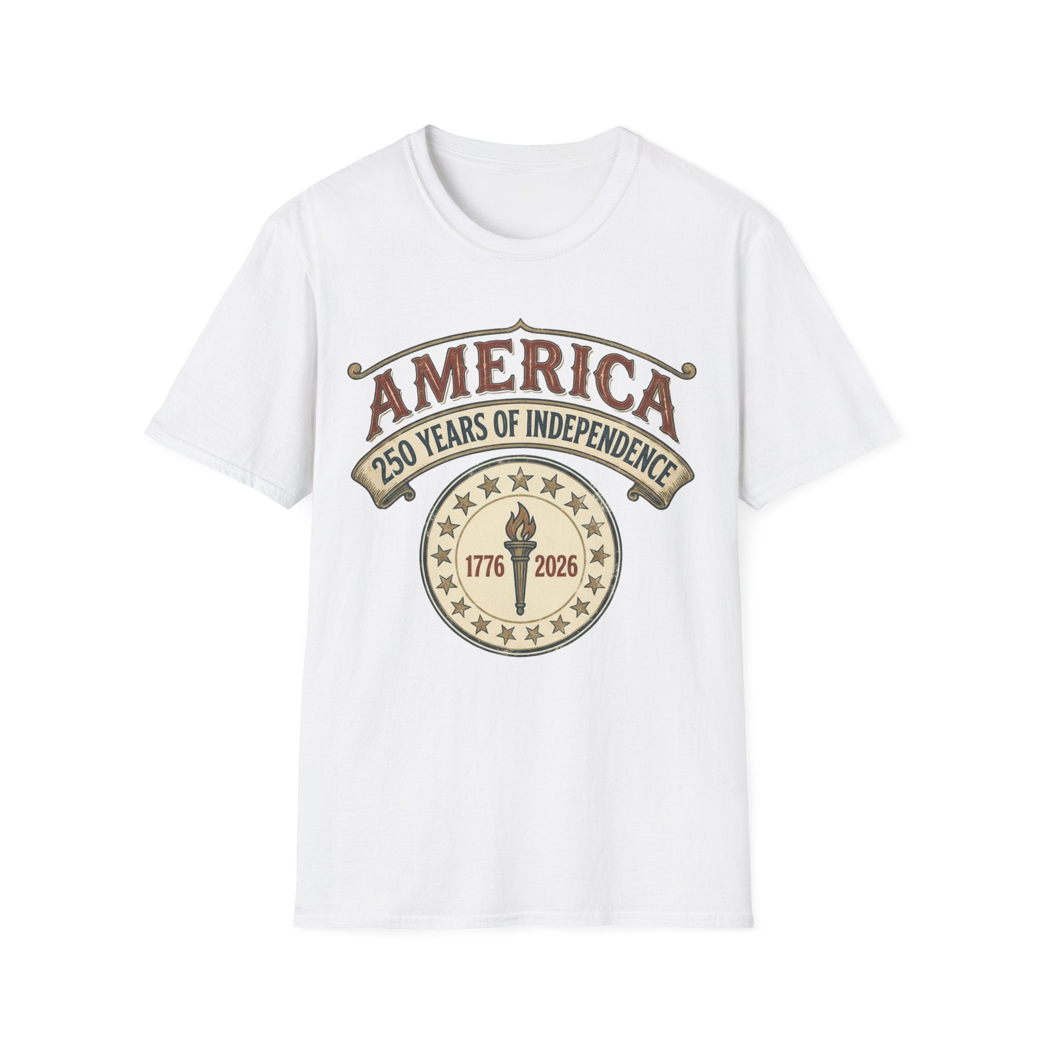 America 250 Years of Independence 1776-2026 Vintage Torch T-Shirt