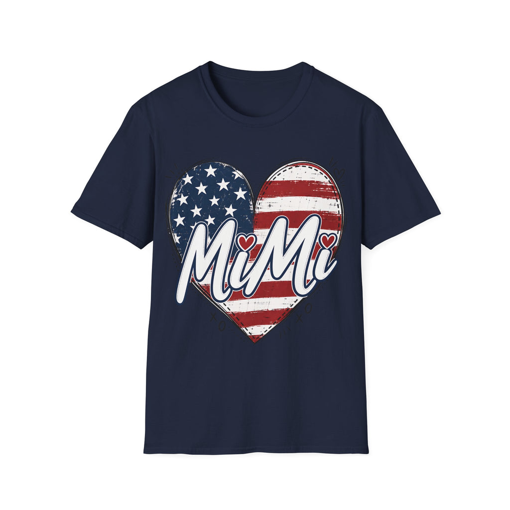 Mimi Distressed American Flag Heart T-Shirt