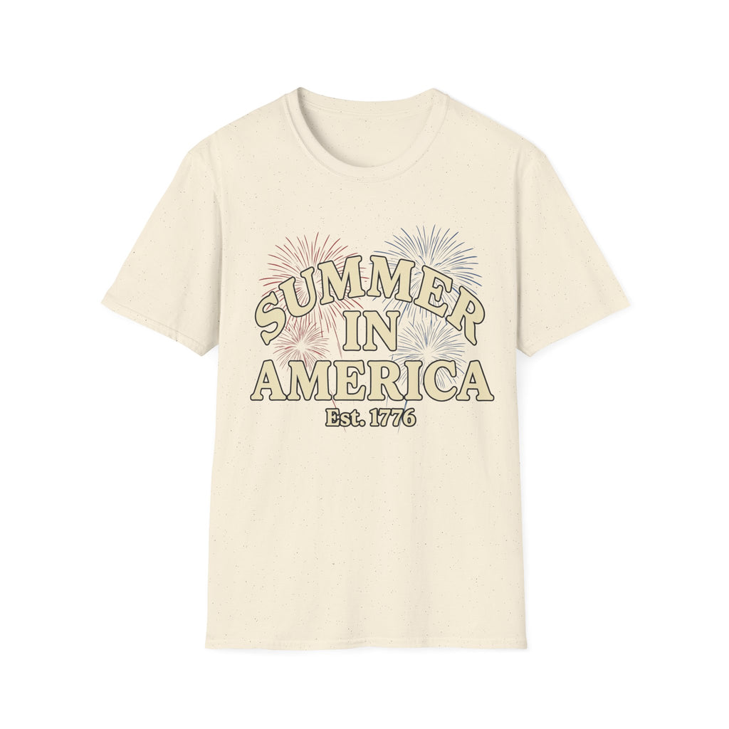 Summer in America T-Shirt | Retro Fireworks Est 1776 Tee