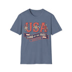 Retro Floral USA Land Of The Free T-Shirt