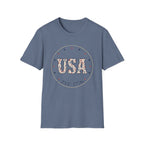 Floral USA Est 1776 T-Shirt | Country Western Patriotic Tee