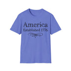 America Established 1776 Vintage Elegant Flourish T-Shirt
