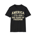 America 250 T-Shirt | Vintage 1776-2026 250 Years of Freedom Tee