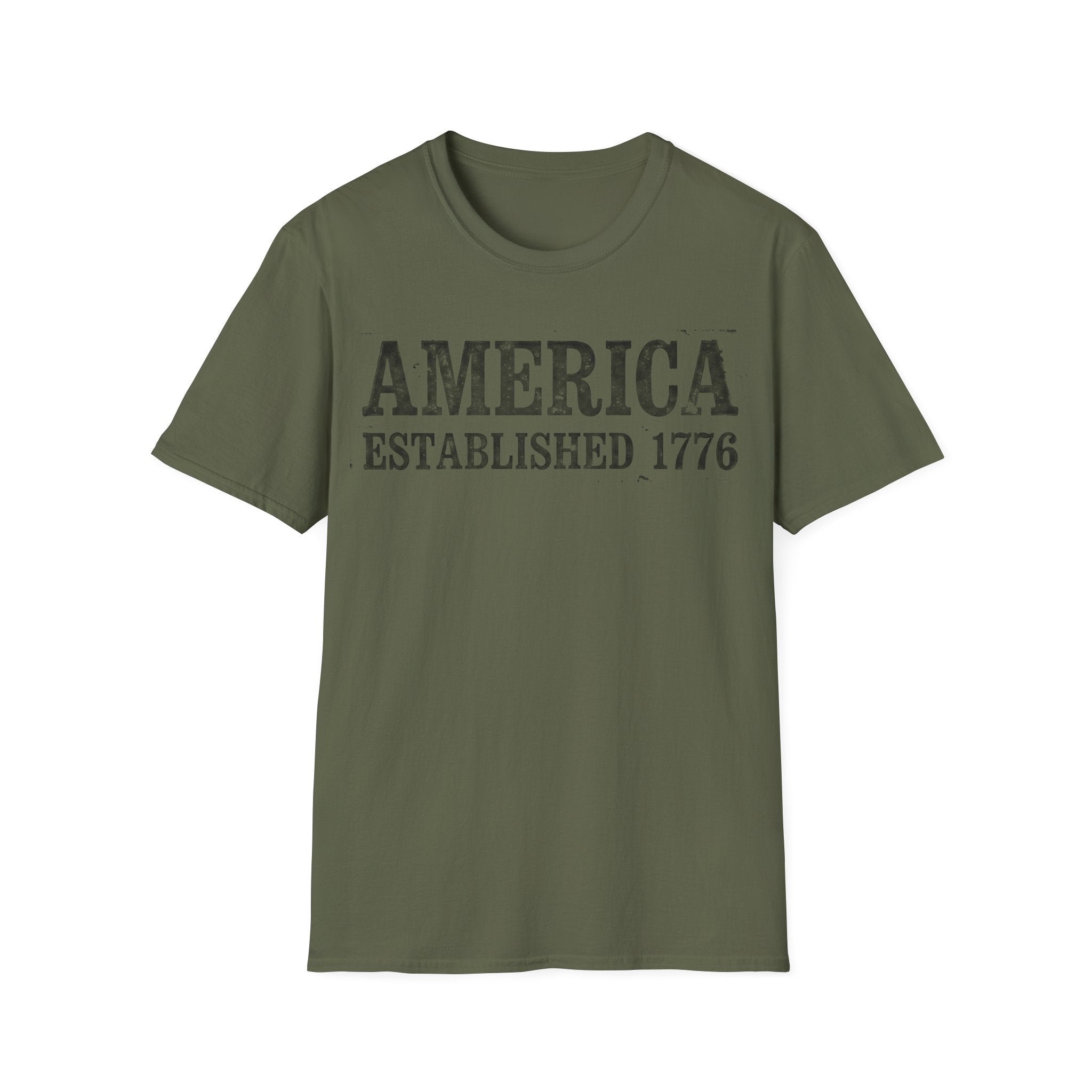 America Established 1776 Vintage Bold Distressed T-Shirt