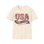 Retro Floral USA Land Of The Free T-Shirt