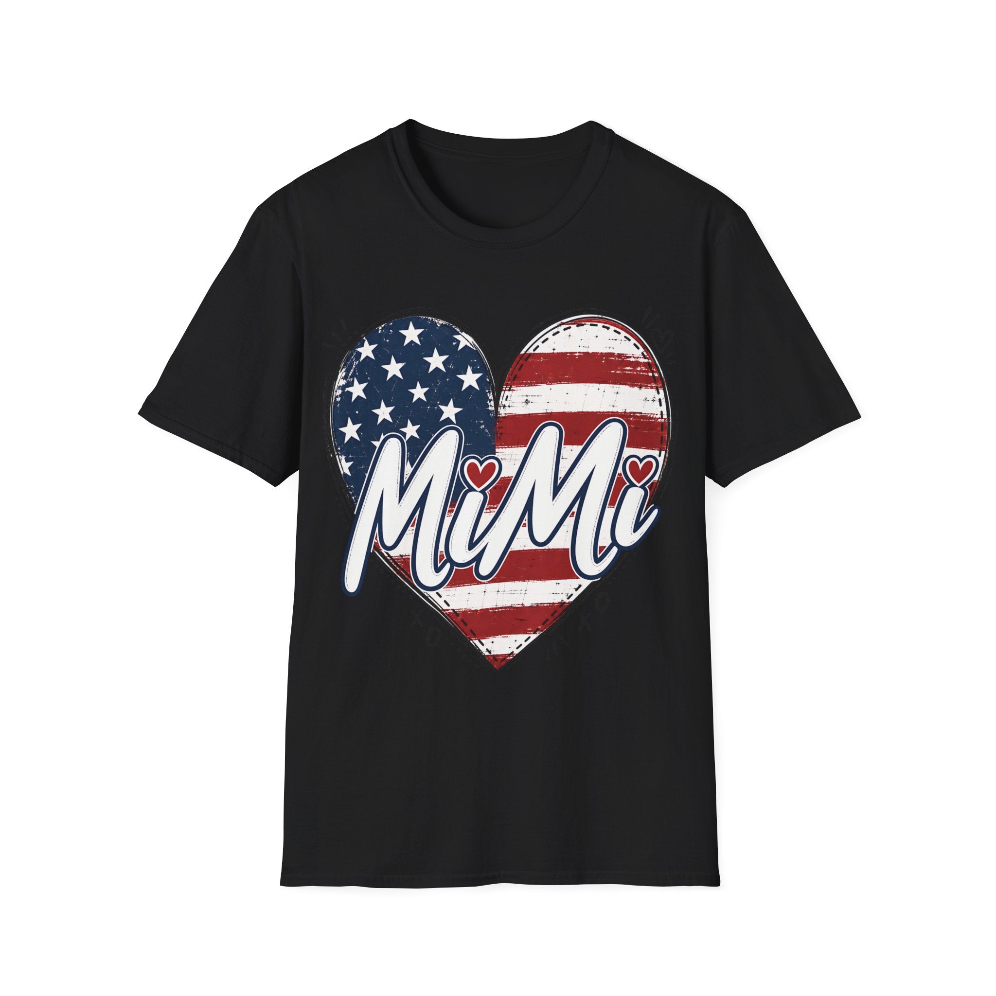 Mimi Distressed American Flag Heart T-Shirt