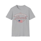 Proud To Call This Home T-Shirt | Classic American Flag Patriotic Tee
