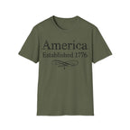 America Established 1776 Vintage Elegant Flourish T-Shirt