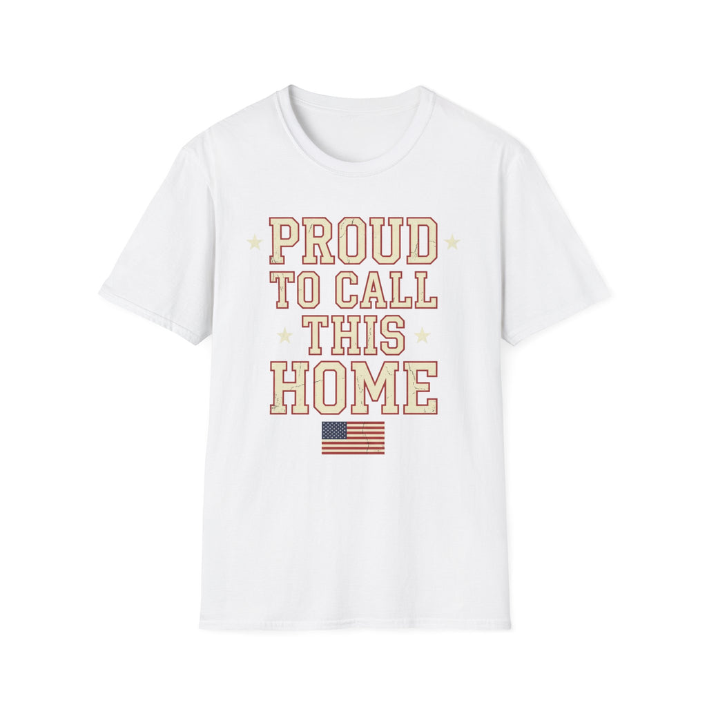 Vintage Collegiate Proud To Call This Home T-Shirt | Distressed USA Tee