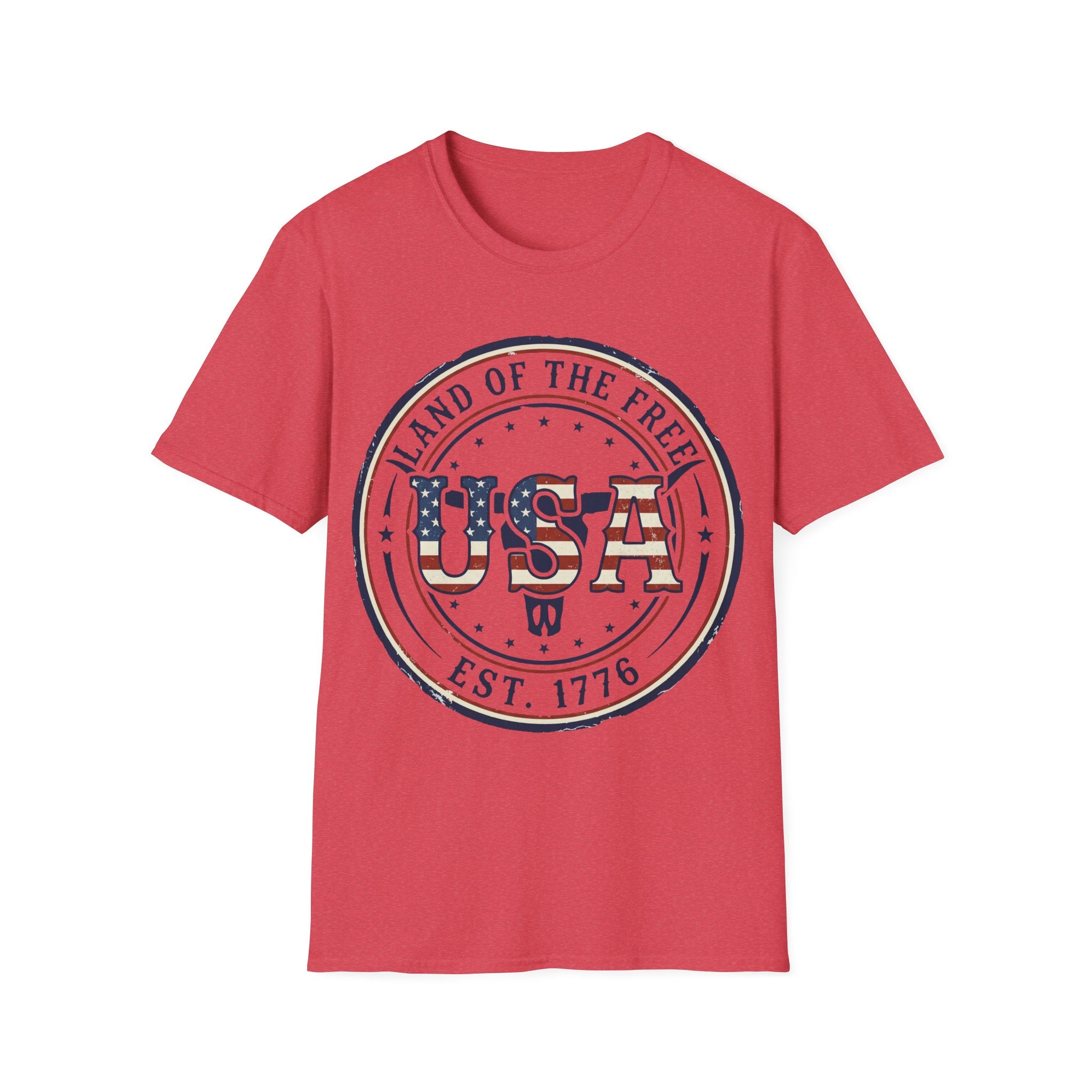 Western Longhorn Land Of The Free USA T-Shirt