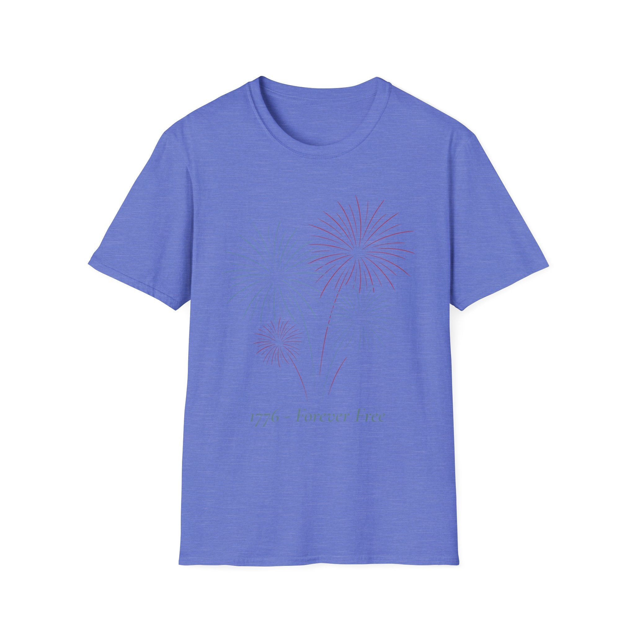 1776 Forever Free T-Shirt | Patriotic Fireworks 4th of July Tee