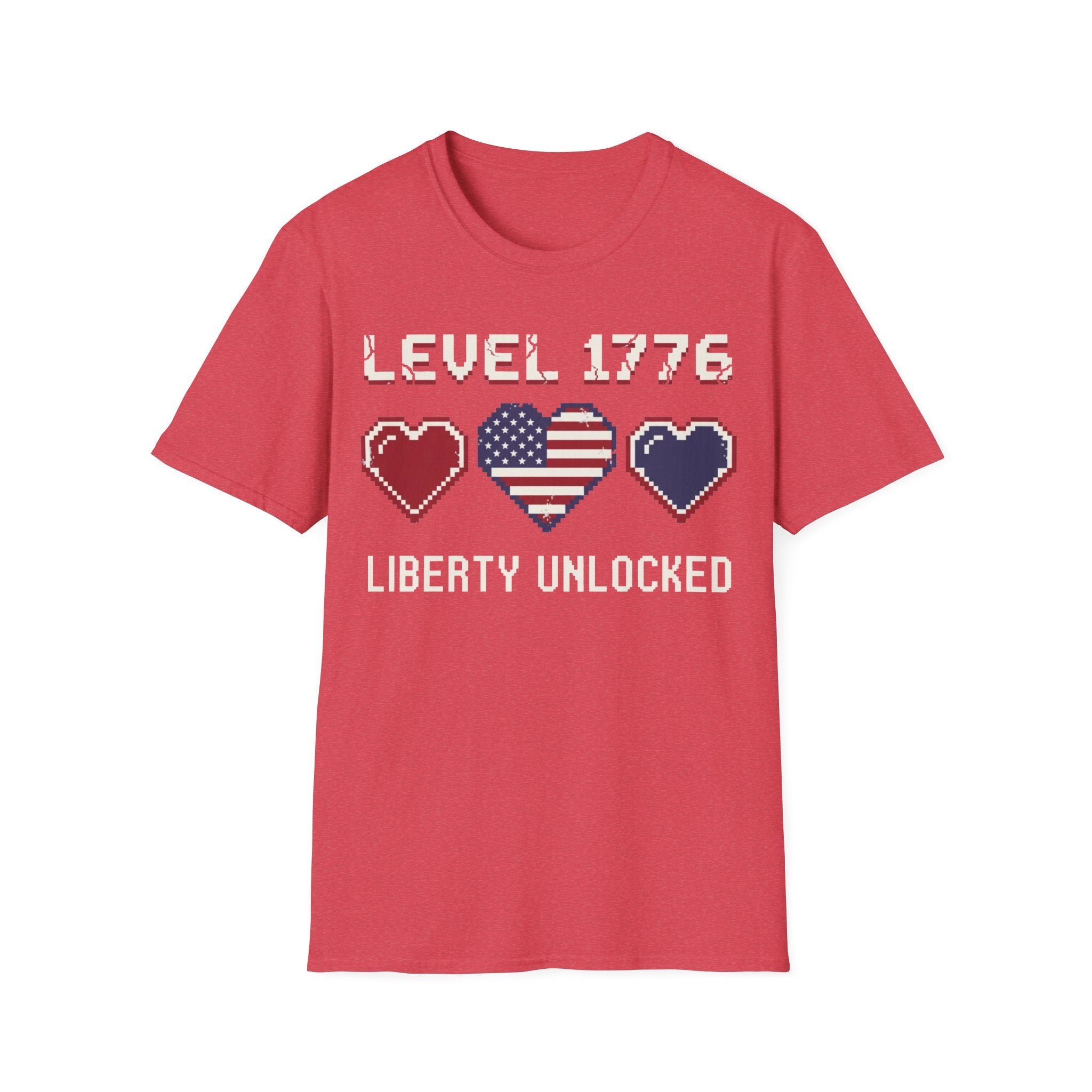 8-Bit Patriotic T-Shirt | Level 1776 Liberty Unlocked Gamer Tee