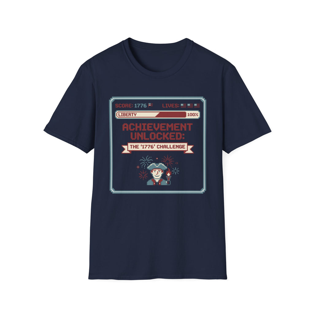 8-Bit Patriotic T-Shirt | Achievement Unlocked 1776 Retro Gamer Tee