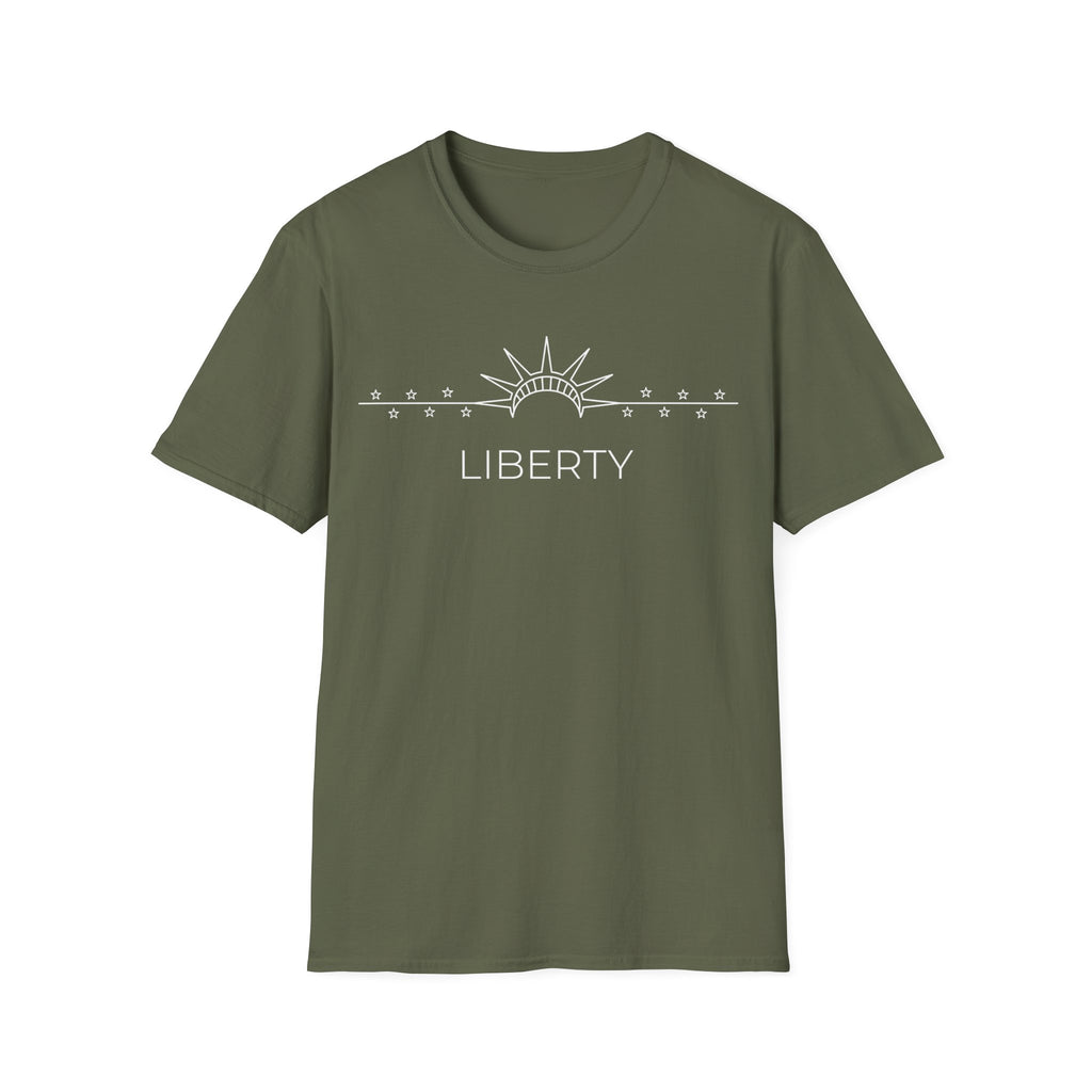Minimalist Statue of Liberty T-Shirt | Subtle Patriotic Line Art Tee