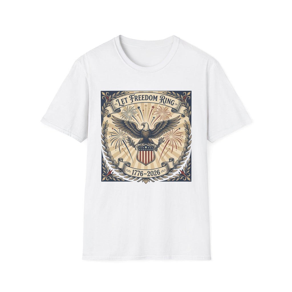Let Freedom Ring 1776-2026 T-Shirt | Vintage America 250th Eagle Tee