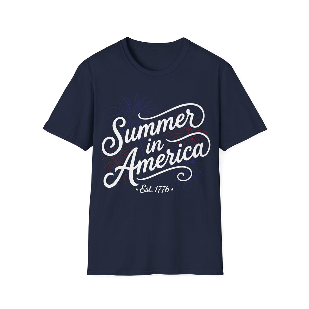 Summer in America T-Shirt | 4th of July Fireworks Est 1776 Tee