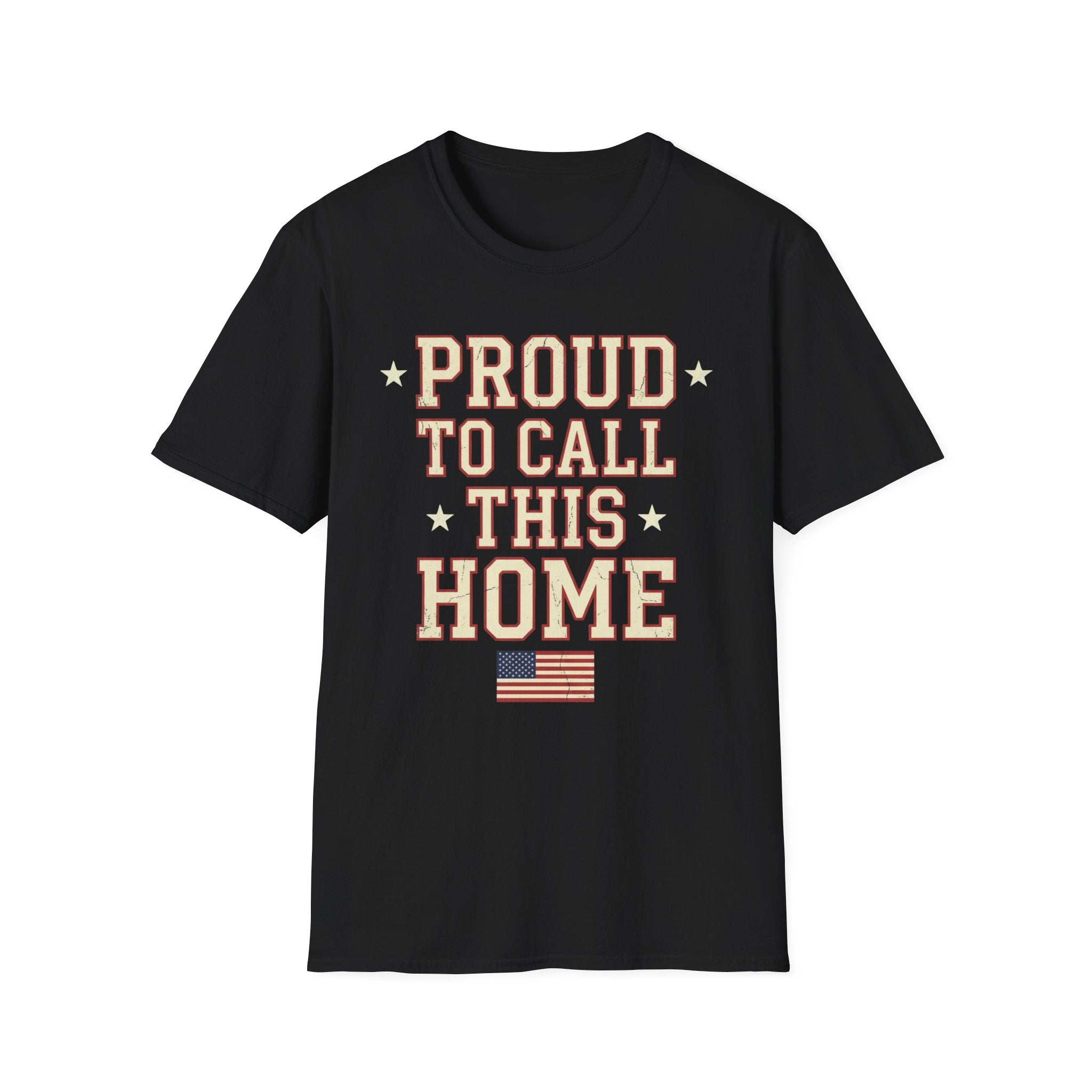 Vintage Collegiate Proud To Call This Home T-Shirt | Distressed USA Tee