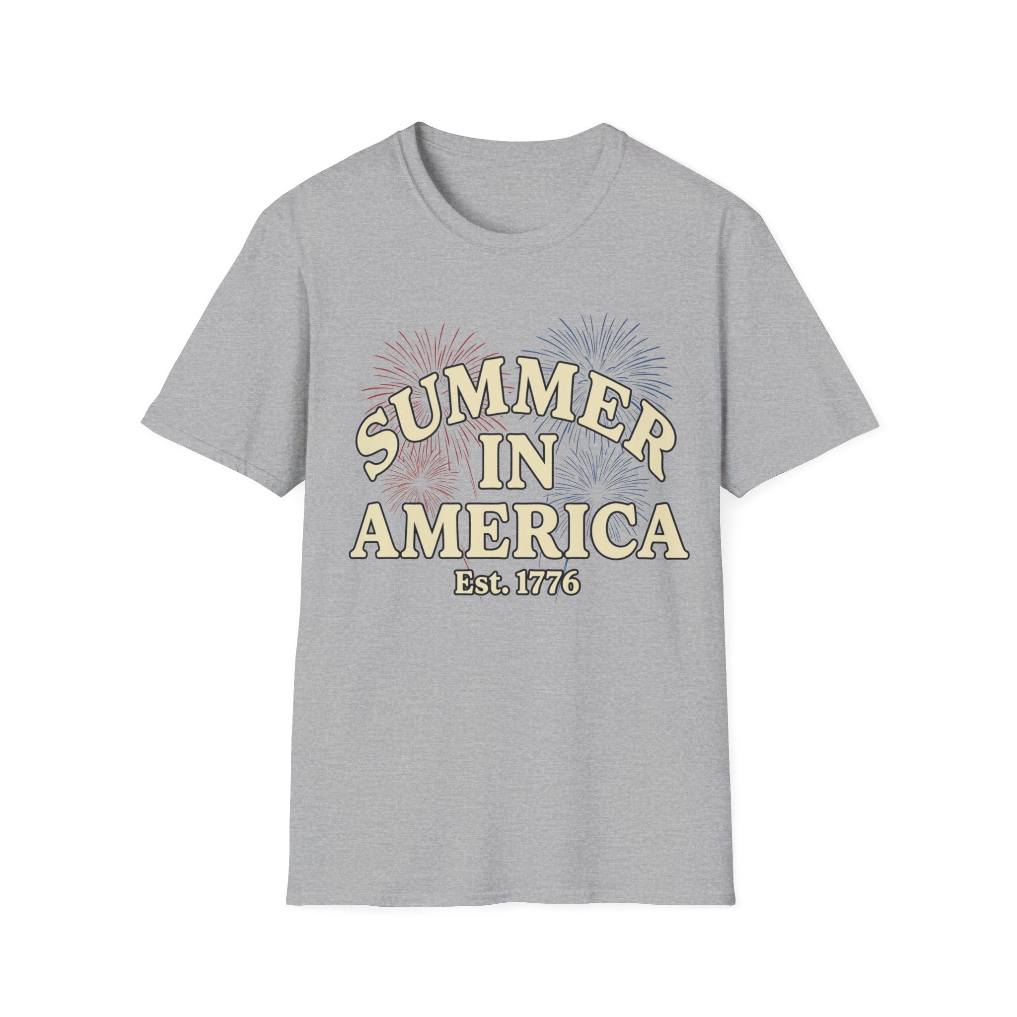 Summer in America T-Shirt | Retro Fireworks Est 1776 Tee