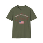 Proud To Call This Home T-Shirt | Classic American Flag Patriotic Tee
