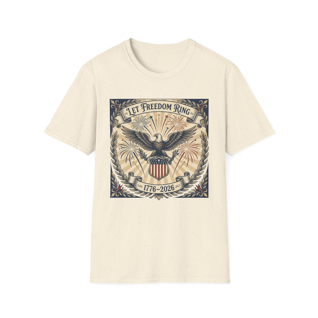 Let Freedom Ring 1776-2026 T-Shirt | Vintage America 250th Eagle Tee