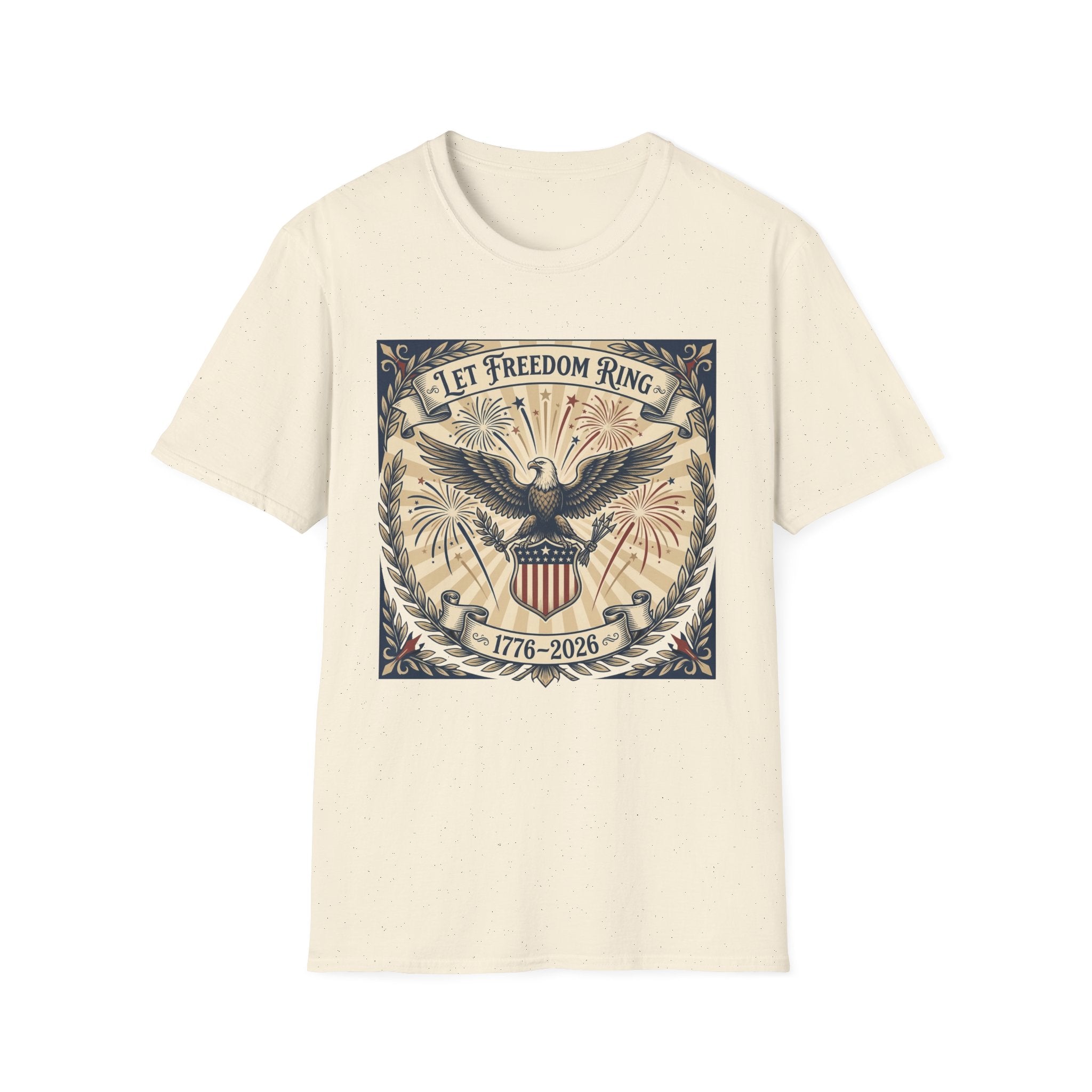 Let Freedom Ring 1776-2026 T-Shirt | Vintage America 250th Eagle Tee