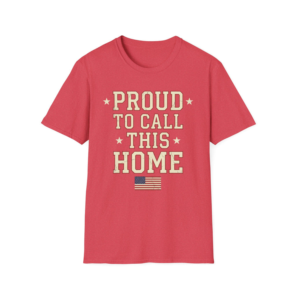 Vintage Collegiate Proud To Call This Home T-Shirt | Distressed USA Tee